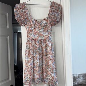 Floral Puff Sleeve Dress